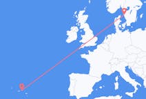 Fly fra Terceira til Göteborg