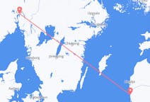Vluchten van Oslo, Noorwegen naar Palanga, Litouwen