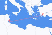 Flyreiser fra Djerba, Tunisia til Dalaman, Tyrkia