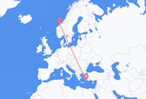 Flights from Kristiansund to Rhodes