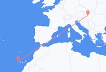 Vols de Budapest, Hongrie pour La Palma, Espagne