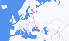 Flyrejser fra Tokat, Tyrkiet til Lappeenranta, Finland