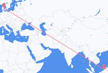 出发地 马来西亚美里目的地 丹麦奥胡斯的航班
