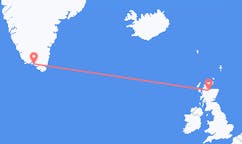 来自苏格兰的印威內斯目的地 格陵兰卡科尔托克的航班