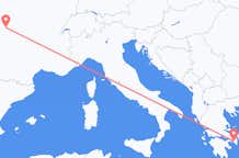 フランスのポワティエ発から、ギリシャのアテネまでのフライト