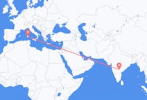 Vluchten van Hyderabad, India naar Cagliari, Trento, Italië