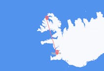 Flyrejser fra Ísafjörður, Island til Reykjavik, Island