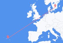 Flights from Terceira Island, Portugal to Växjö, Sweden