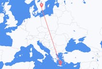 Flyreiser fra Växjö, Sverige til Iraklio, Hellas