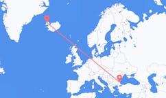 Flights from the city of Burgas, Bulgaria to the city of Ísafjörður, Iceland