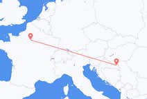 Flyreiser fra Osijek, Kroatia til Paris, Frankrike