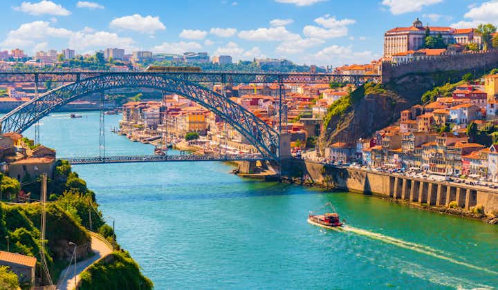 Photo of colorful view at old town Porto.