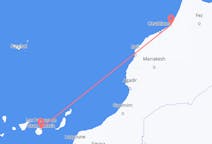 Vluchten van Rabat, Marokko naar Las Palmas (ort i Mexiko, Veracruz, Tihuatlán), Spanje