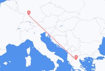 Fly fra Kozani til Stuttgart