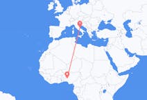 Flyreiser fra Ilorin, Nigeria til Pescara, Italia