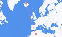 Flyreiser fra Adrar, Algerie til Akureyri, Island