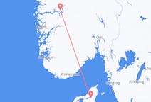 Vluchten van Sogndal naar Aalborg