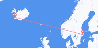 Flyg från Island till Sverige