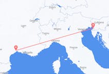 Flug frá Montpellier til Trieste