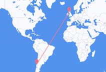 Flyreiser fra Temuco, Chile til Glasgow, Skottland