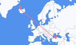 出发地 冰岛约古尔目的地 土耳其安卡拉的航班