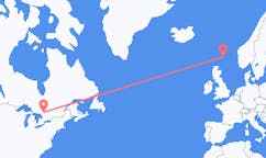 Flights from North Bay, Canada to Shetland Islands, the United Kingdom