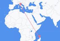 Flyg från Nossi-Bé, Madagaskar till Rom, Italien