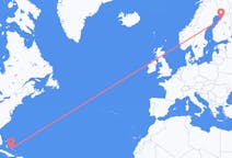 Flyreiser fra George Town, Bahamas til Uleåborg, Finland