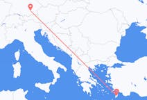 Flights from Rhodes in Greece to Munich in Germany