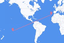 Flyrejser fra Rurutu, Fransk Polynesien til Funchal, Portugal