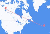 Flyg från Yellowknife, Kanada till Horta, Portugal