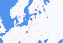 Voos de Cracóvia, Polônia para Lappeenranta, Finlândia