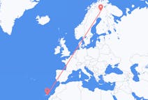 出发地 芬兰来自科拉里目的地 西班牙Las Palmas de Gran Canaria的航班