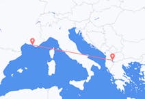Flyrejser fra Ohrid, Nordmakedonien til Marseille, Frankrig