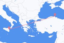 Flüge von Sinop, die Türkei nach Catania, Italien