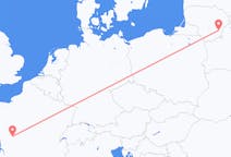 Flyg från Poitiers, Frankrike till Vilnius, Litauen
