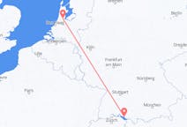 Flyreiser fra Amsterdam, Nederland til Friedrichshafen, Tyskland