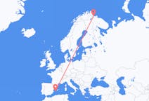 Vluchten van Kirkenes, Noorwegen naar Ibiza, Spanje