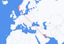 Flyreiser fra Doha, Qatar til Haugesund, Norge