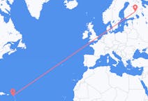 เที่ยวบิน จาก เซนต์คิตส์, เซนต์คิตส์และเนวิส ไปยัง โจเอินซู, ฟินแลนด์