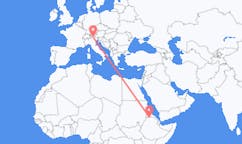 Flyreiser fra Shire, Etiopia til Bolzano, Italia