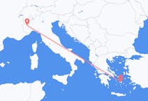 Flyg från Turin till Naxos