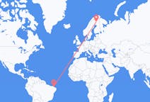 Flyrejser fra Fortaleza, Brasilien til Kittilä, Finland