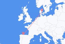 Flyreiser fra Aarhus, Danmark til Santiago del Monte, Spania