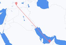 Flyrejser fra Abu Dhabi, De Forenede Arabiske Emirater til Diyarbakir, Tyrkiet