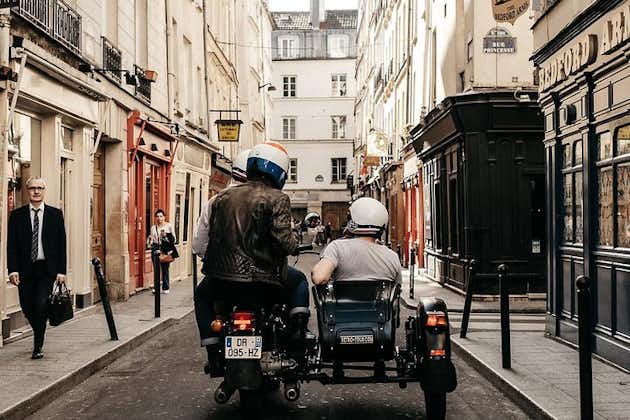 Tour privato di mezza giornata d'epoca a Parigi su una motocicletta Sidecar