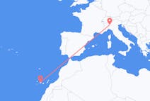 Flyg från Teneriffa, Spanien till Milano, Italien