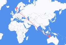 オーストラリア、 ブルームから、オーストラリア、オスロ行き行きのフライト