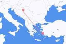 Vluchten van Tuzla naar Kalymnos