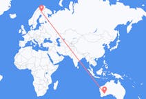 Vols de Kalgoorlie, Australie vers Kolari, Finlande
